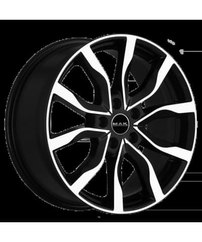 Janta Aliaj MAK HIGHLANDS BLACK MIRROR 9.5X21 5X120 ET 49 CB 72.6