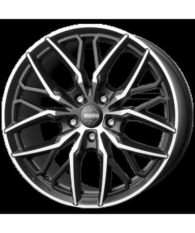 Janta Aliaj MOMO SPIDER MATT BLACK POLISHED 8.5X19 5X108 ET 45 CB 72.3