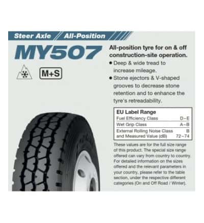 Anvelopa CAMION YOKOHAMA MY507 315/80R22.5 156/150K Directional