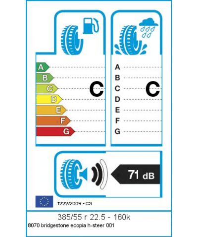 Anvelopa CAMION Bridgestone ECOPIA H-STEER 002 355/50 R22.5 156L